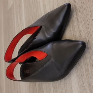 EUC Via Spiga sling back mules with chunky heel